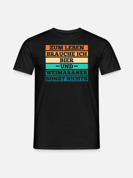 Hund Bier Weimaraner - Männer T-Shirt - Schwarz