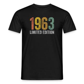 Millésime 1963 Édition Limitée Anniversaire - T-shirt homme - noir - Devant - AI Model Male 178 light (178cm)