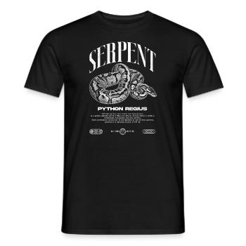 Ball Python Modern Reptile Keeper Streetwear - Men's T-Shirt - black - Front - AI Model Male 178 light (178cm)