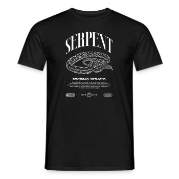 Carpet Python Modern Reptile Keeper Streetwear - Men's T-Shirt - black - Front - AI Model Male 178 light (178cm)