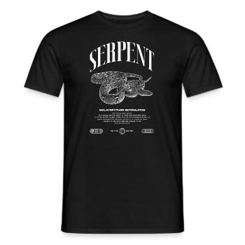 Retikulierte Python-Reptilienhalterin Streetwear - Männer T-Shirt - Schwarz - Vorne - AI Model Male 178 light (178cm)