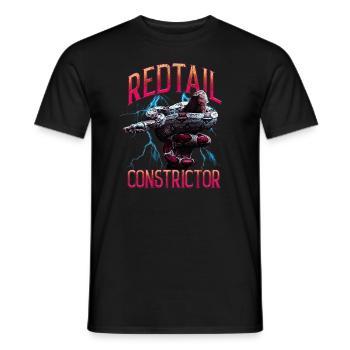 Red Tail Boa Gardien de reptiles streetwear moderne - T-shirt homme - noir - Devant - AI Model Male 178 light (178cm)