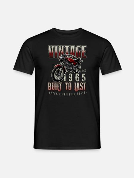 Vintage Motorcycle Bikers Motorbike Birthday 1965 - Men's T-Shirt - black