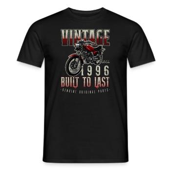 Vintage Motorcycle Bikers Motorbike Birthday 1996 - Men's T-Shirt - black - Front - AI Model Male 178 light (178cm)