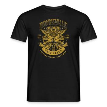 Bonneville Salt Flats Motorradrennen Biker - Männer T-Shirt - Schwarz - Vorne - AI Model Male 178 light (178cm)