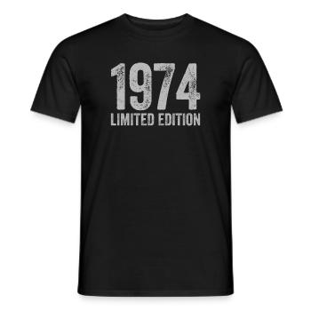 Vintage 1974 Limited Edition Birthday - Men's T-Shirt - black - Front - AI Model Male 178 light (178cm)
