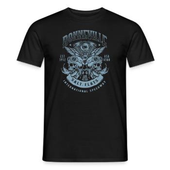 Bonneville Salt Flats Motorradrennen Vintage - Männer T-Shirt - Schwarz - Vorne - AI Model Male 178 light (178cm)