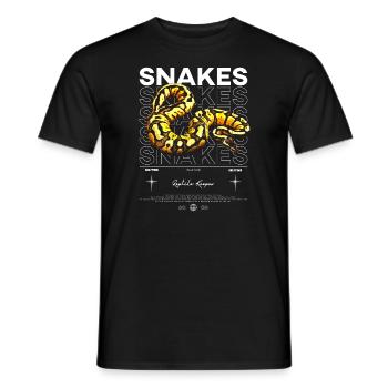 Ball Python Modern Streetwear Reptilienhalter - Männer T-Shirt - Schwarz - Vorne - AI Model Male 178 light (178cm)