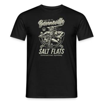 Bonneville Salt Flats Motorradrennen Vintage - Männer T-Shirt - Schwarz - Vorne - AI Model Male 178 light (178cm)