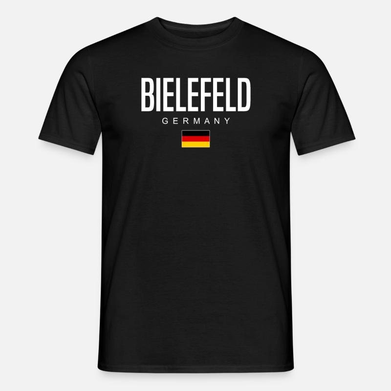 Bielefeld - Männer T-Shirt - Schwarz