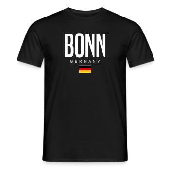 Bonn - T-shirt homme - noir - Devant - AI Model Male 178 light (178cm)
