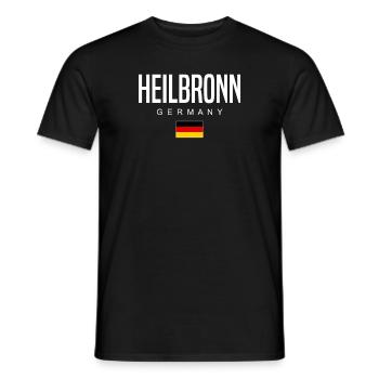 Heilbronn - Männer T-Shirt - Schwarz - Vorne - AI Model Male 178 light (178cm)