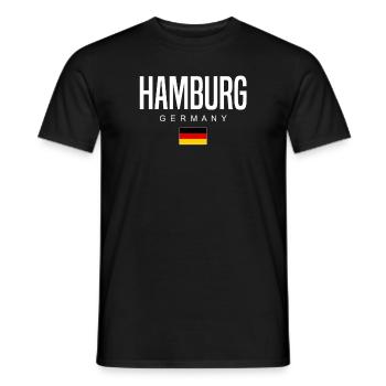 Hambourg - T-shirt homme - noir - Devant - AI Model Male 178 light (178cm)