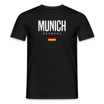 Munich - T-shirt homme - noir - Devant - AI Model Male 178 light (178cm)