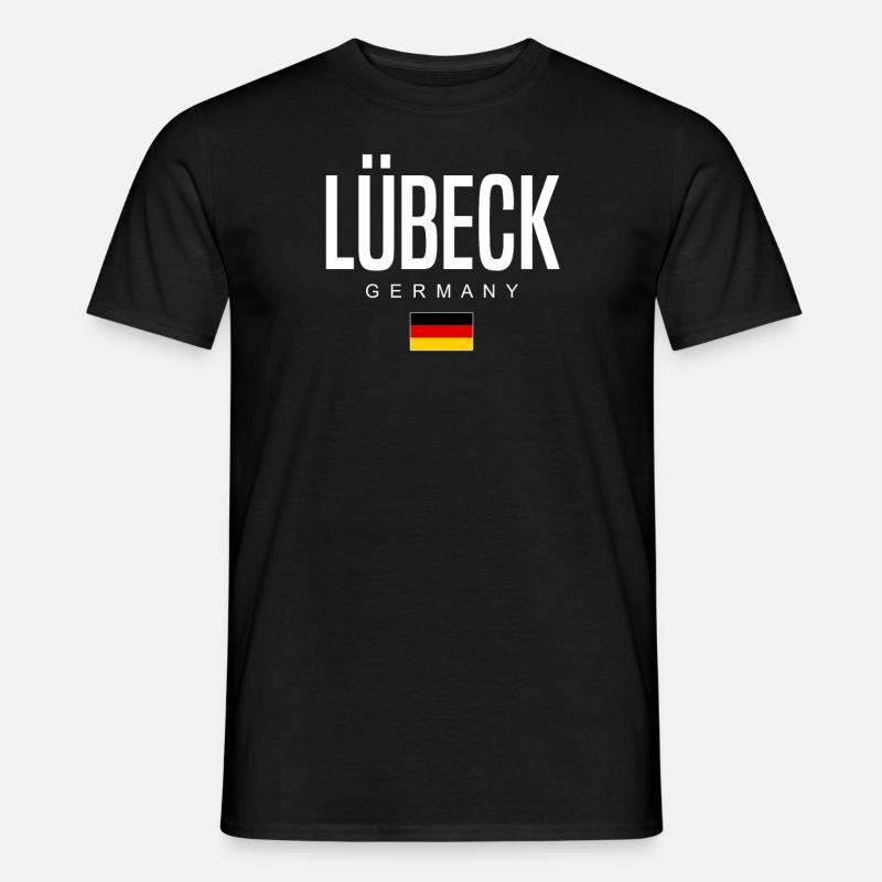 Lübeck - Männer T-Shirt - Schwarz