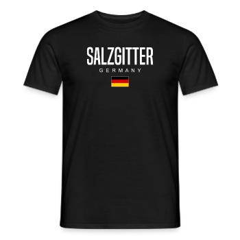 Salzgitter - Männer T-Shirt - Schwarz - Vorne - AI Model Male 178 light (178cm)