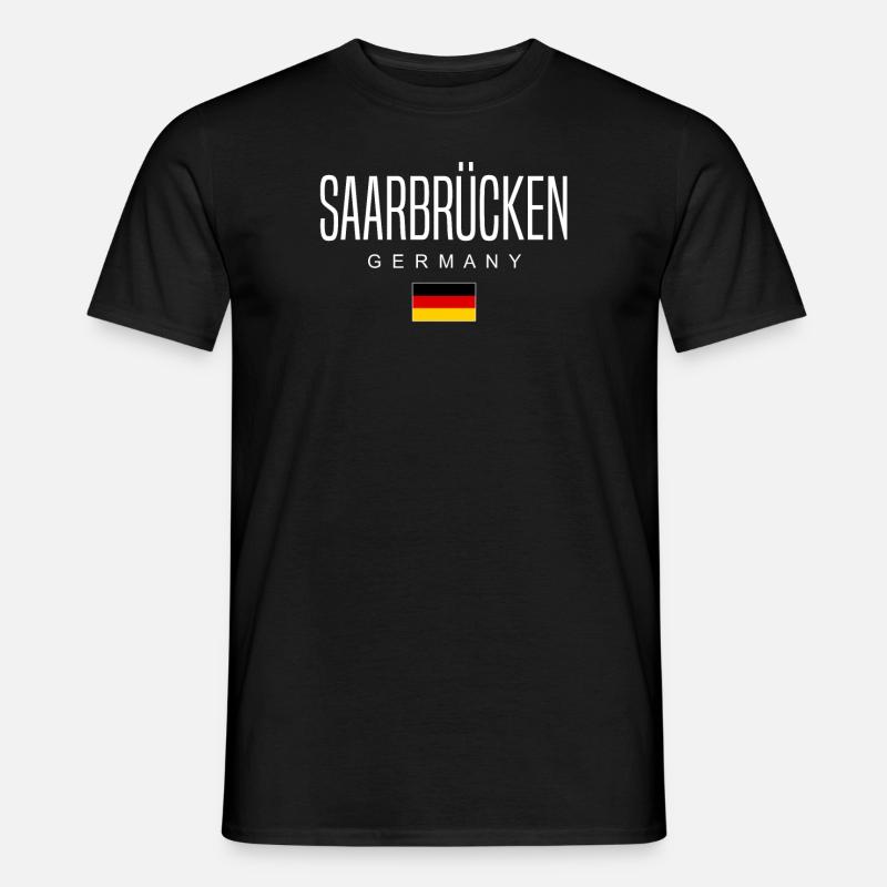 Saarbrücken - Männer T-Shirt - Schwarz