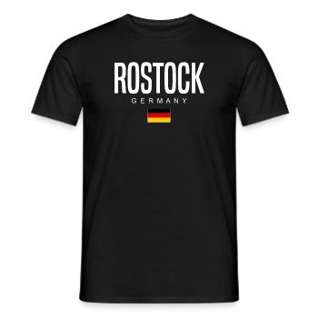 Rostock - Men's T-Shirt - black - Front - AI Model Male 178 light (178cm)