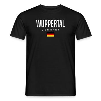 Wuppertal - Männer T-Shirt - Schwarz - Vorne - AI Model Male 178 light (178cm)