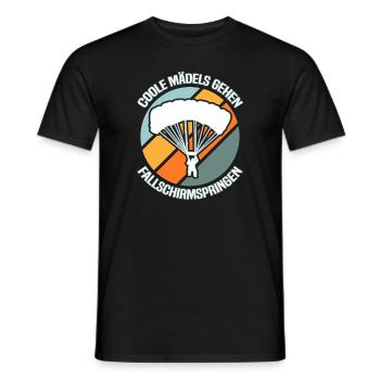 Fallschirmspringen Fallschirmspringer - Männer T-Shirt - Schwarz - Vorne - AI Model Male 178 light (178cm)