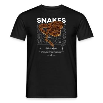 Lachs Boa Schlange Moderne Streetwear Reptilienhalterin - Männer T-Shirt - Schwarz - Vorne - AI Model Male 178 light (178cm)