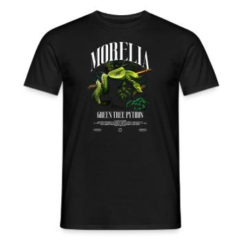 Green Tree Python moderne Streetwear Reptile gardien - T-shirt homme - noir - Devant - AI Model Male 178 light (178cm)