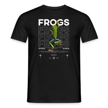 Rotäugiger Laubfrosch Streetwear Froschhüter - Männer T-Shirt - Schwarz - Vorne - AI Model Male 178 light (178cm)