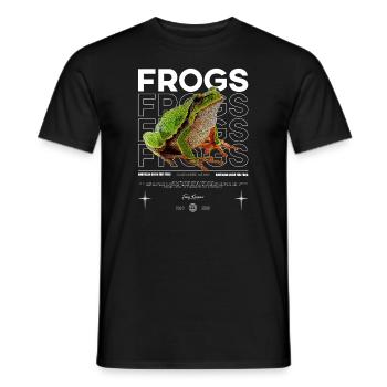 American Green Tree Frog Streetwear Frog Keeper - Men's T-Shirt - black - Front - AI Model Male 178 light (178cm)