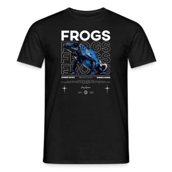 Dendrobates Azureus Dart Frog Streetwear Frog - Men's T-Shirt - black - Front - AI Model Male 178 light (178cm)