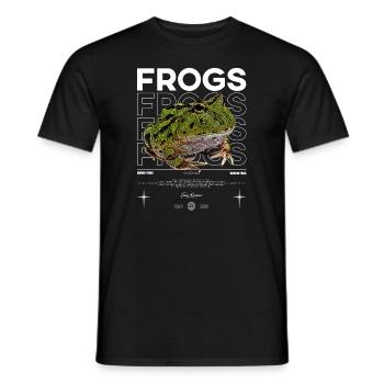 Gehörnter Frosch Streetwear Froschhüter - Männer T-Shirt - Schwarz - Vorne - AI Model Male 178 light (178cm)