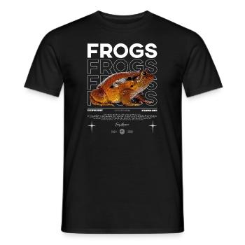 False Tomato Frog Streetwear Frog Keeper - Men's T-Shirt - black - Front - AI Model Male 178 light (178cm)
