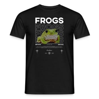 White's Laubfrosch Streetwear Froschhüter - Männer T-Shirt - Schwarz - Vorne - AI Model Male 178 light (178cm)