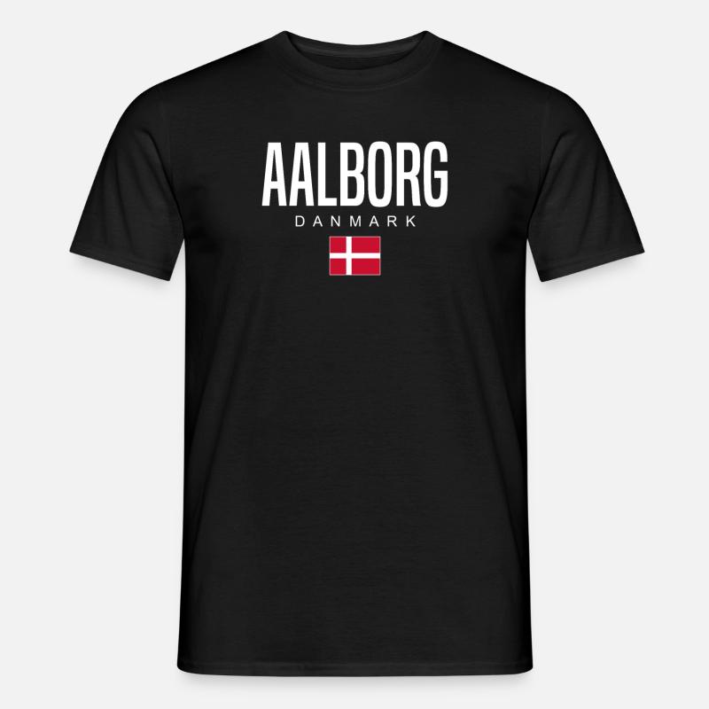 Aalborg, Denmark - Men's T-shirt - black