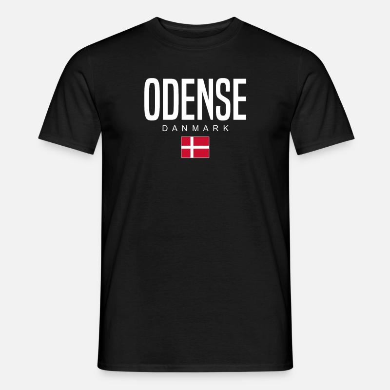 Odense Dänemark - Männer T-Shirt - Schwarz