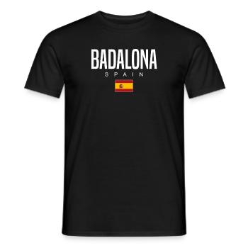 Badalona, Spain - Men's T-Shirt - black - Front - AI Model Male 178 light (178cm)