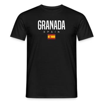 Granada Spanien - Männer T-Shirt - Schwarz - Vorne - AI Model Male 178 light (178cm)