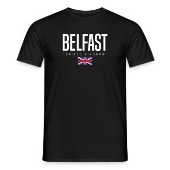 Belfast Vereinigtes Königreich - Männer T-Shirt - Schwarz - Vorne - AI Model Male 178 light (178cm)