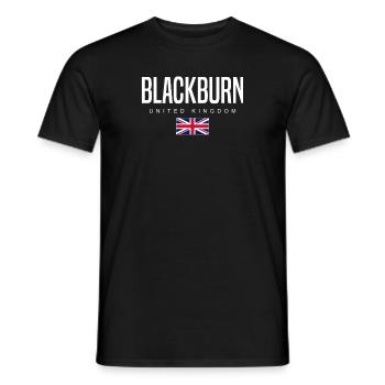 Blackburn, United Kingdom - Men's T-Shirt - black - Front - AI Model Male 178 light (178cm)
