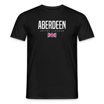 Aberdeen, United Kingdom - Men's T-Shirt - black - Front - AI Model Male 178 light (178cm)