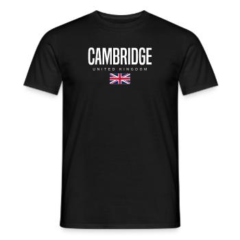 Cambridge Vereinigtes Königreich - Männer T-Shirt - Schwarz - Vorne - AI Model Male 178 light (178cm)