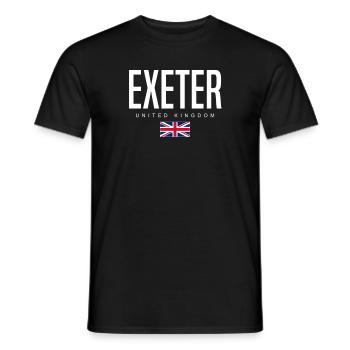Exeter, United Kingdom - Men's T-Shirt - black - Front - AI Model Male 178 light (178cm)