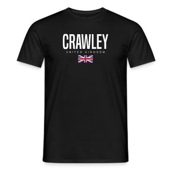 Crawley, Royaume-Uni - T-shirt homme - noir - Devant - AI Model Male 178 light (178cm)