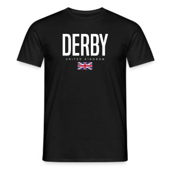 Derby United Kingdom - Men's T-Shirt - black - Front - AI Model Male 178 light (178cm)