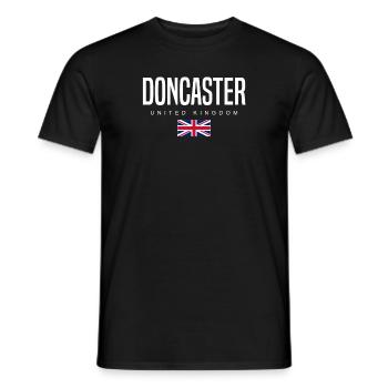 Doncaster, United Kingdom - Men's T-Shirt - black - Front - AI Model Male 178 light (178cm)
