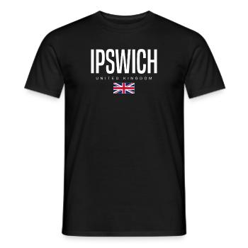Ipswich, United Kingdom - Men's T-Shirt - black - Front - AI Model Male 178 light (178cm)