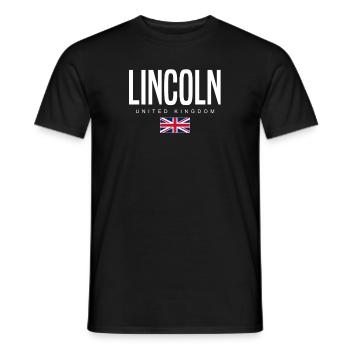 Lincoln Vereinigtes Königreich - Männer T-Shirt - Schwarz - Vorne - AI Model Male 178 light (178cm)