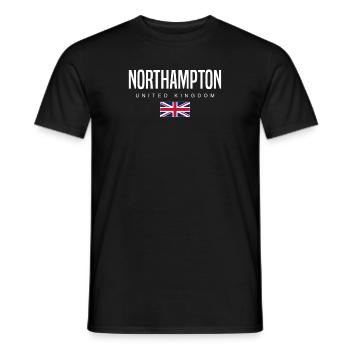 Northampton, Royaume-Uni - T-shirt homme - noir - Devant - AI Model Male 178 light (178cm)