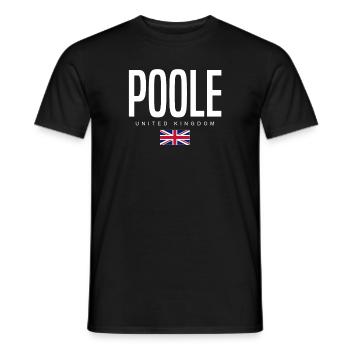 Poole England Großbritannien - Männer T-Shirt - Schwarz - Vorne - AI Model Male 178 light (178cm)