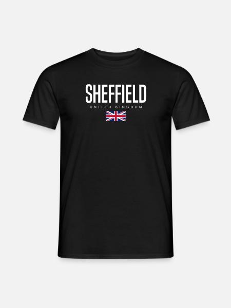 Sheffield, Angleterre, Royaume-Uni - T-shirt homme - noir
