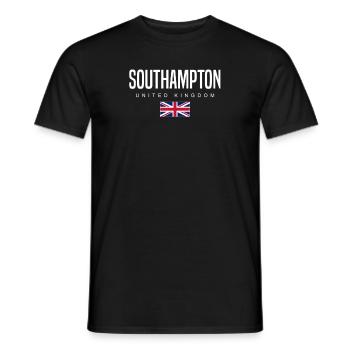 Southampton, England, United Kingdom - Men's T-Shirt - black - Front - AI Model Male 178 light (178cm)
